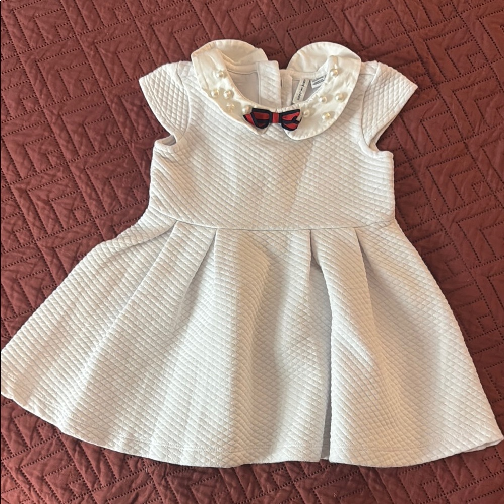 Elegant White Kids Dress with Bow Detail Janie & Jack